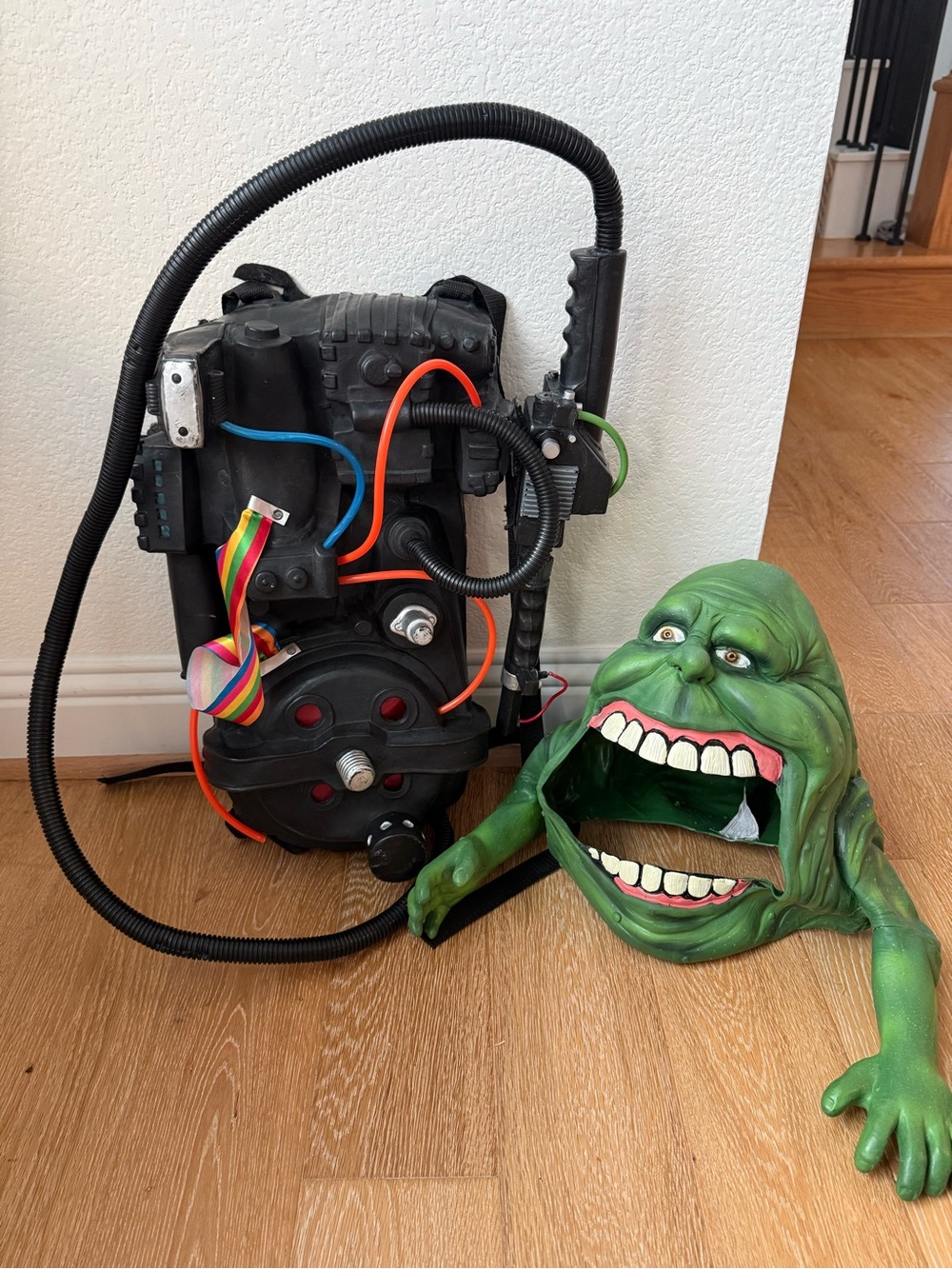 Ghostbusters Proton Pack & Slimer Mask Costume Set